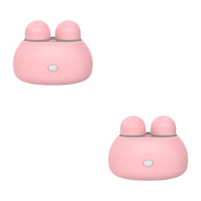 relayinert Cute Contact Lens Container Lens AAA Washer Battery Pink 85x60x65mm 2Set