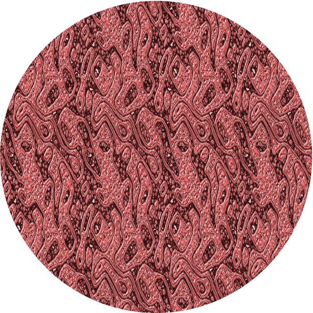 Ahgly Company Tapis Rond Lavable en Machine Intérieur Transitionnel Rouge Canneberge, 8 Pieds Rond