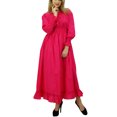 thumbnail image 2 of Bimba Robe Maxi Longue Décontractée en Coton pour Femme à Taille Smockée, 2 of 9