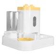 thumbnail image 1 of Pet Feeder and Water Dispenser Set, 2 in 1 Detachable Automatic Cat Food Water Dispenser with Transparent Window for Small to Medium Pups, Kittens, Rabbits, 1 of 7