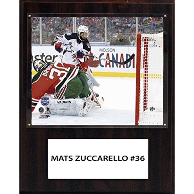 LNH New York Rangers Mats Zuccarello Plaque de Joueur 12 x 15 Po