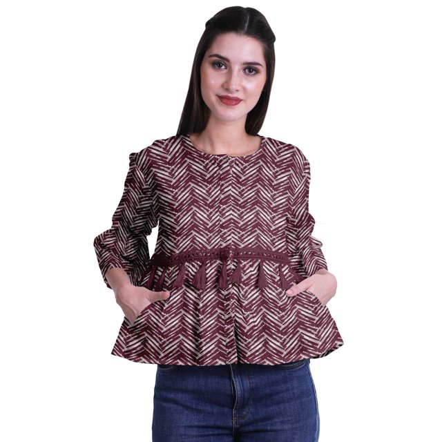 Moomaya Hauts Boho Coton Décontractés Amples Blouses Haut d'Été Col Rond T-Shirt