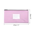 thumbnail image 2 of Unique Bargains Zipper Leatherette Money Deposit Bags with Clear Window, Purple, 3 Pack, 2 of 6