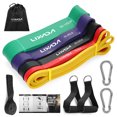 thumbnail image 1 of Lixada 5 Packs Pull Up Assist Bands Set Resistance Loop Bands Powerlifting Workout Exercise Stretch Bands with Door Anchor Foam Handles Hooks and Carry Bag, 1 of 7