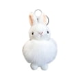 thumbnail image 1 of Fluffy Rabbit Keychain Pendant Soft Plush Toy Backpack Charm White Metal Hook Attachment Car Accessory Gift Decorative Item Lightweight Portable Fur Simulation Y-464 White, 1 of 7