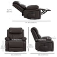 thumbnail image 3 of HOMCOM Fauteuil Inclinable Manuel avec Points de Massage par Vibration, Fauteuil Inclinable, 3 of 10