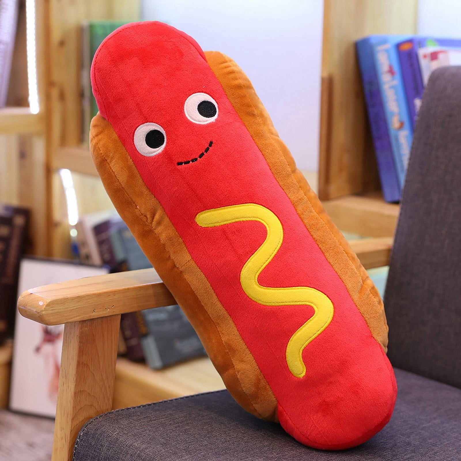 Hbdhejl Cartoon Simulation Red Sausage Pillow Doll 45Cm Toy 17.7*7.87In