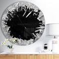 thumbnail image 3 of Designart Conception 3D abstraite de mur cassé horloge murale, 3 of 4
