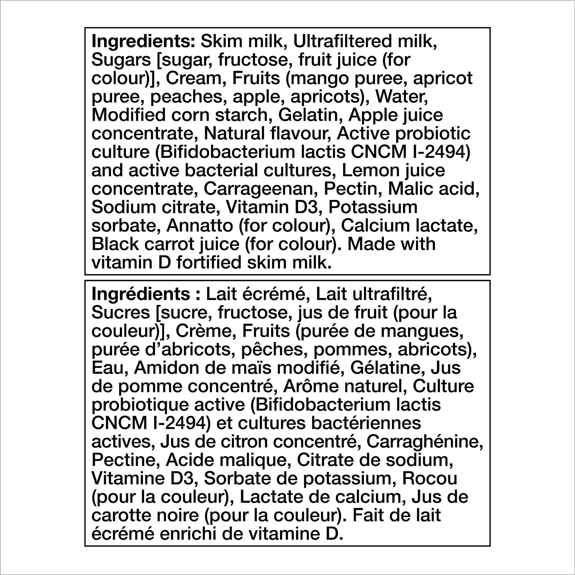 Activia Yogourt Probiotique, Pomme Jaune/abricot/mangue/pêche, 12x100g
