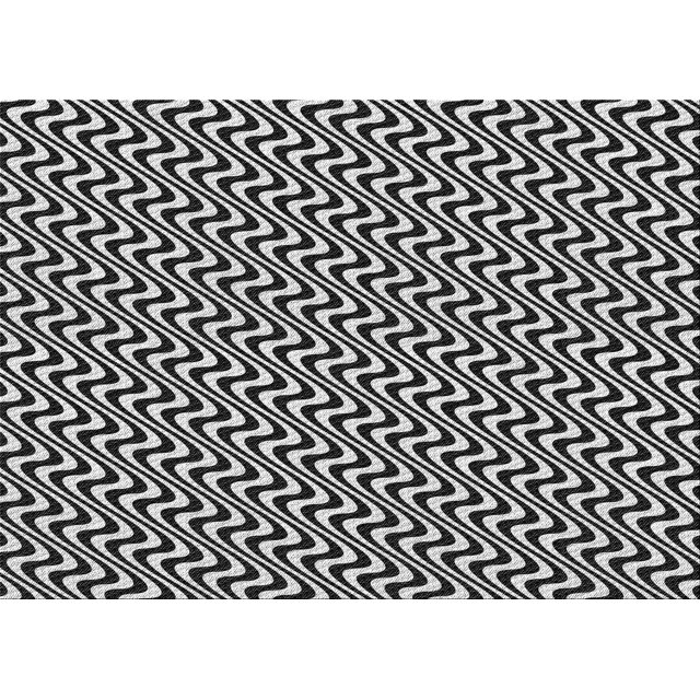 Ahgly Company Tapis d'Intérieur Lavables en Machine Rectangle Transitionnel Zone Grise de Minuit, 2' x 3'