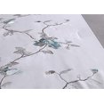 thumbnail image 3 of Chezmoi Collection Vienna Ensemble de Literie Brodé Floral Gris Bleu 7 Pcs, Taille Grand, 3 of 6