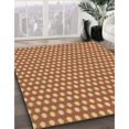 thumbnail image 3 of Ahgly Tapis Rond Lavable en Machine Intérieur Transitionnel Orange, 4 Pieds Rond, 3 of 7