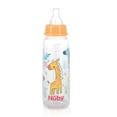 thumbnail image 3 of Nûby Standard Neck Printed Plastic Infant Bottles with Soft Silicone Non-Drip Nipple 8 oz, 3 of 4