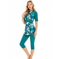 thumbnail image 4 of KXCFCYS Maillot de Bain Modeste à Manches Courtes Burkini Islamique Hijab pour Femmes, 4 of 7