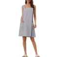 thumbnail image 1 of INSPIRE CHIC Women's Terry Wrap Bathrobe Spa Robe for Gym Pool Shower Bath Towel Robe Shower Dress M Grey, 1 of 6