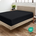 thumbnail image 4 of Bare Home Fitted Sheet - Premium 1800 Collection - Deep Pocket - Ultra-Soft Wrinkle Resistant - California King, Black, 4 of 7