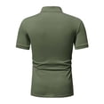 thumbnail image 5 of Chemises à Manches Courtes pour Hommes Décontractées Unies Col Rabattu Chandail Patchwork Fermeture Éclair Blouse à Manches Courtes Chemises pour Hommes Manches Courtes Chemises à Manches Courtes pour Hommes Chemises pour Hommes Manches Courtes, 5 of 5