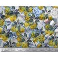 thumbnail image 2 of Soimoi Rayon Crepe Fabric Leaves & Lemon Vegetable Print Fabric by Yard 46 Inch Wide, 2 of 3