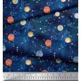 thumbnail image 2 of Soimoi Moss Georgette Fabric Planet Galaxy Print Sewing Fabric Yard 42 Inch Wide, 2 of 3