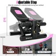 thumbnail image 4 of Goplus Mini Stepper pour l'Exercice à la Maison avec Bandes de Résistance Hauteur Ajustable Noir, 4 of 10
