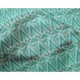thumbnail image 4 of oneOone Silk Tabby Fabric Geometric & Floral Block Printed Fabric 1 Yard 42 Inch Wide, 4 of 4
