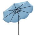 thumbnail image 1 of Costway 9 FT Patio Umbrella 2-Tier Market Table Umbrella with Crank Handle & 8 Ribs Navy, 1 of 10