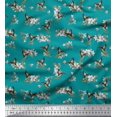 thumbnail image 1 of Soimoi Crepe Silk Fabric Leaves,Flower & Humming Bird Print Sewing Fabric Yard 42 Inch Wide, 1 of 3