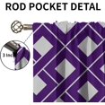 thumbnail image 5 of Rhombus Geometry Arrows Kids Blackout Extra Long Curtains, Symmetric Plaid Pattern Rod Pocket Easy to Clean Curtains, Fast Drying Machine Washable Window Shades for Living Room Bedroom-W52xL84in, 5 of 5