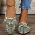 thumbnail image 2 of Womens Classic Knit Dress Shoes Ladies Spring Fall Mesh Pointed Toe Low Heel Slip on Ballet Flats Walking Oxfords Loafers, 2 of 9