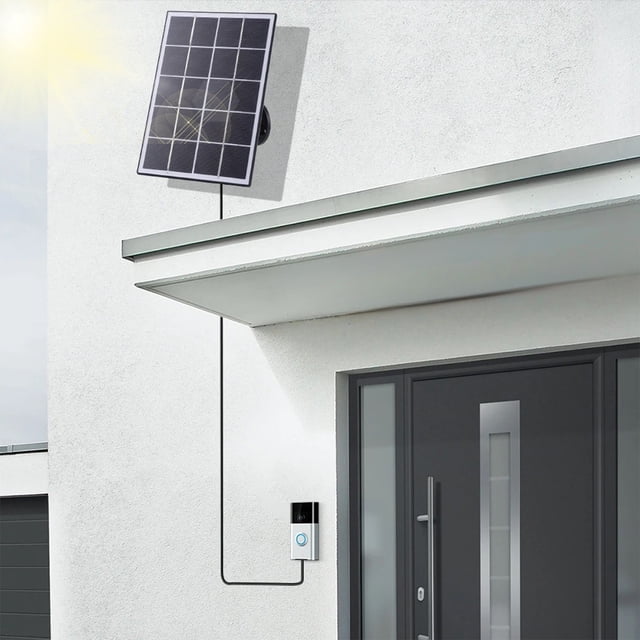 Surveillance Camera Doorbell Low Power Consumption Solar Charging Panel Outdoor Solar Panel 3W 5V High Efficiency Monocrystalline Silicon