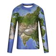 thumbnail image 4 of TIMIFIS Chemises pour Hommes Chemises à Manches Longues T-Shirt à Imprimé Graphique T-Shirt Décontracté à Col Rond Chandail Molletonné Haut-Bluefall, 4 of 5