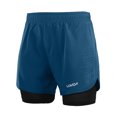 thumbnail image 1 of Men's 2-in-1 Running Shorts Quick Drying Breathable Active Training Exercise Jogging Cycling Shorts with Longer Liner Dark blue-M, 1 of 7