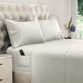 thumbnail image 1 of 400 Thread Count 4 Piece Quality Sheet Set Deep Pocket 18 Inch 100% Egyptian Cotton Solid Pattern with 2 Side Pockets, 1 of 4