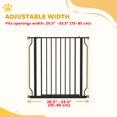thumbnail image 4 of PawHut 30"- 34" Extra Wide Dog Gate with Double Locking System Black, 4 of 10