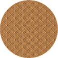 thumbnail image 1 of Ahgly Tapis de Zone Carré Orange Transitionnel Lavable en Machine, 3 Pieds Carré, 1 of 7