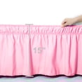 thumbnail image 3 of PiccoCasa Bed Skirt Polyester Elastic Wrap Around Dust Ruffle, Full Pink, 3 of 10