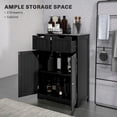 thumbnail image 4 of kleankin Freestanding Bathroom Cabinet with 2 Drawers and Adjustable Shelf, 4 of 10