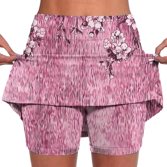 Gspmoly Womens Athletic Shorts, Women'S New Color Mid-Waist Skirt Pants Sports Casual Shorts Bottoming Skirt Pants Running Shorts Deals Multicolor M