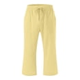 thumbnail image 4 of School Clothes for Girls Suet Pants for Girls Kids Comfortable High Waisted Wide Leg Pants Drawstring Elastic Trousers Comfy Straight Leg Long Pants With Pockets, 4 of 5