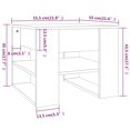 thumbnail image 4 of vidaXL Coffee Table Black 55.5x55x45 cm Engineered Wood, 4 of 4