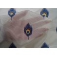thumbnail image 4 of oneOone Cotton Silk Fabric Peacock Feather Ikat Printed Craft Fabric BTY 42 Inch Wide, 4 of 4
