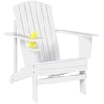 thumbnail image 1 of Outsunny Classic Adirondack Chair with Cup Holder for Backyard White, 1 of 10