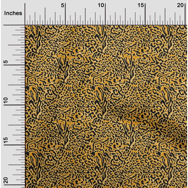 oneOone Polyester Spandex Orange Fabric Animal Skin Sewing Craft Projects Fabric Prints By Yard 56 Inch Wide-W0Q