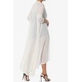 thumbnail image 4 of TheMogan Cardigan Long à Manches Longues en Maille pour Femmes Mi-Mollet Caftan Transparent, 4 of 6