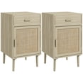 thumbnail image 1 of HOMCOM Ensemble de 2 Tables de Chevet avec Tiroir de Rangement pour Chambre et Salon, 1 of 10