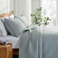 thumbnail image 3 of Peace Nest Premium Damask Pattern Reversible Coverlet Set 100% Soft Microfiber Fabric, Light Grey, Twin Size, 3 of 5