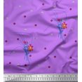 thumbnail image 3 of Soimoi Poly Georgette Fabric Leaves & Lily Floral Print Fabric by the Yard 42 Inch Wide, 3 of 6