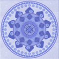 thumbnail image 1 of Ahgly Tapis d'Intérieur Lavable en Machine Carré Transitionnel Bleu Ardoise Clair, 4 Pieds Carré, 1 of 7