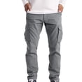 thumbnail image 1 of DPTALR Cargo Pantalon Long Décontracté pour Homme, Uni, Ample, Sport, Poches, 1 of 5
