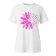thumbnail image 4 of TSADFHJI Chandails et Chandails à Capuchon pour Femmes T-Shirt à Manches Courtes Imprimé Col Rond Haut Blouse Xxxxxl Blanc, 4 of 5